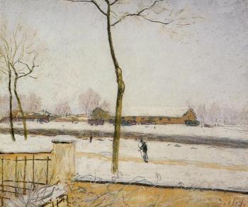 阿爾弗萊德 西斯萊 Snow Scene, Moret Station